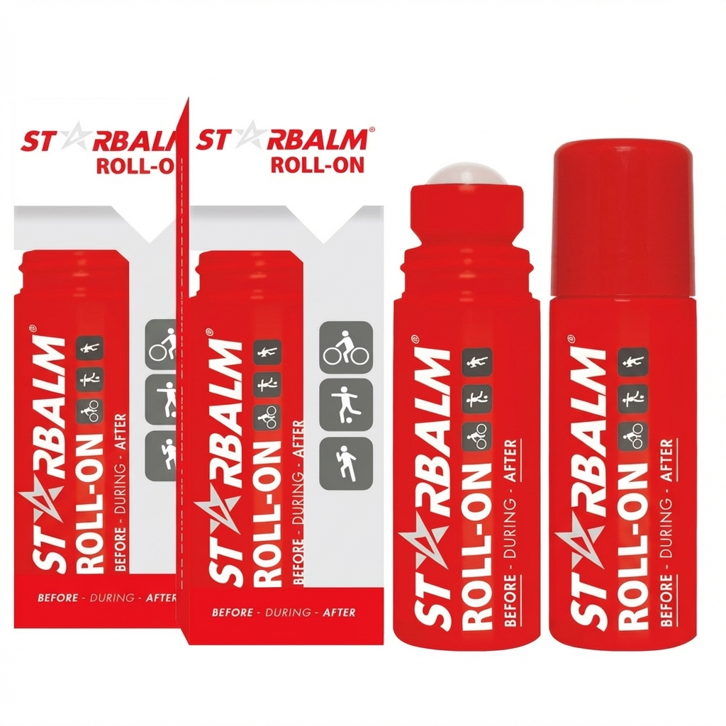 STARBALM 2-PC Warm Roll-On 50ml | Muscle Pain Relief, Sports Warm-Up & Recovery Balm