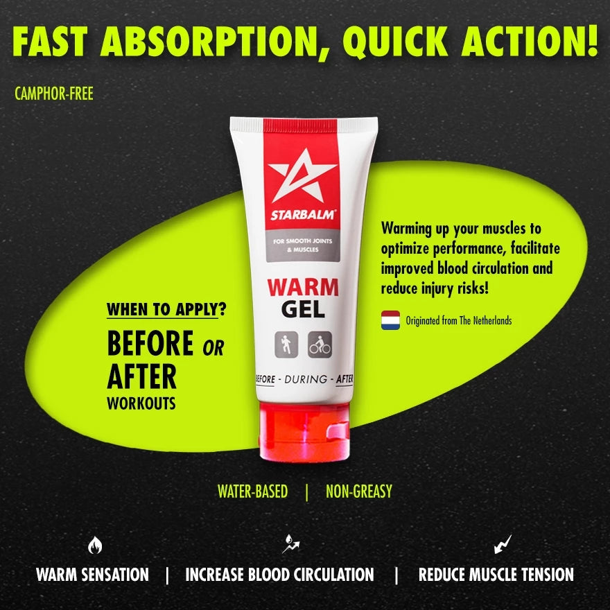 STARBALM Cold & Warm Gel Combo 100ml | Muscle Cooling Gel for Sports Recovery, Gym, Running, Cycling, Yoga